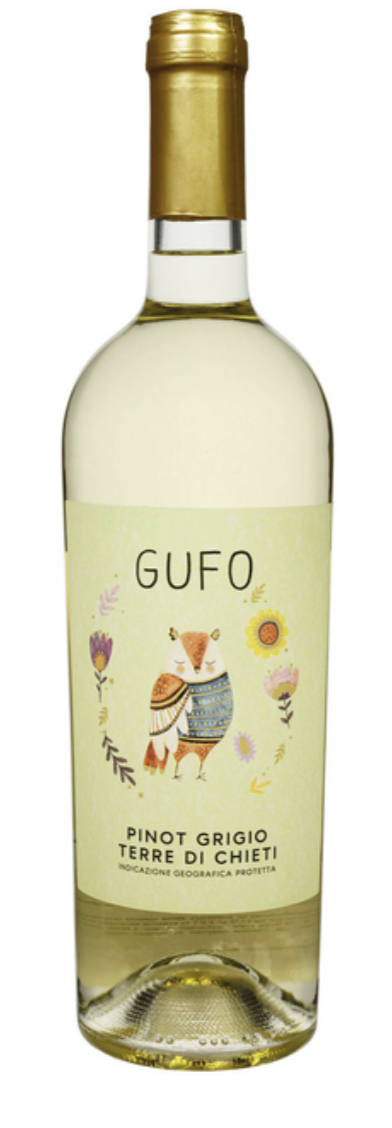 Вино PINOT GRIGIO TERRE DI CHIETI GUFO сухе біле 0.75 12,5%